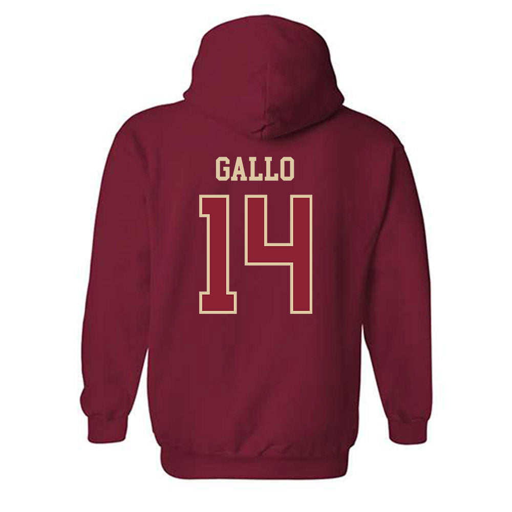 Boston College - NCAA Baseball : Luke Gallo - Hooded Sweatshirt Sports Shersey-1