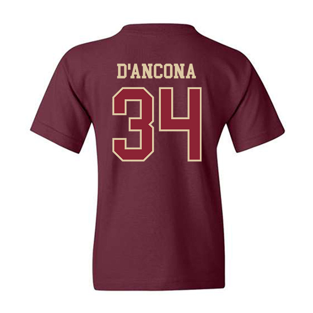 Boston College - NCAA Baseball : Luke D'Ancona - Youth T-Shirt-1