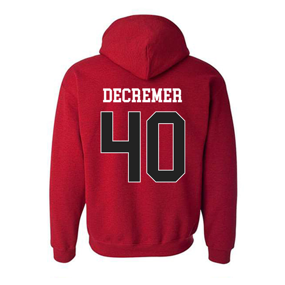 Arkansas - NCAA Baseball : James DeCremer - Sports Shersey Hooded Sweatshirt-1