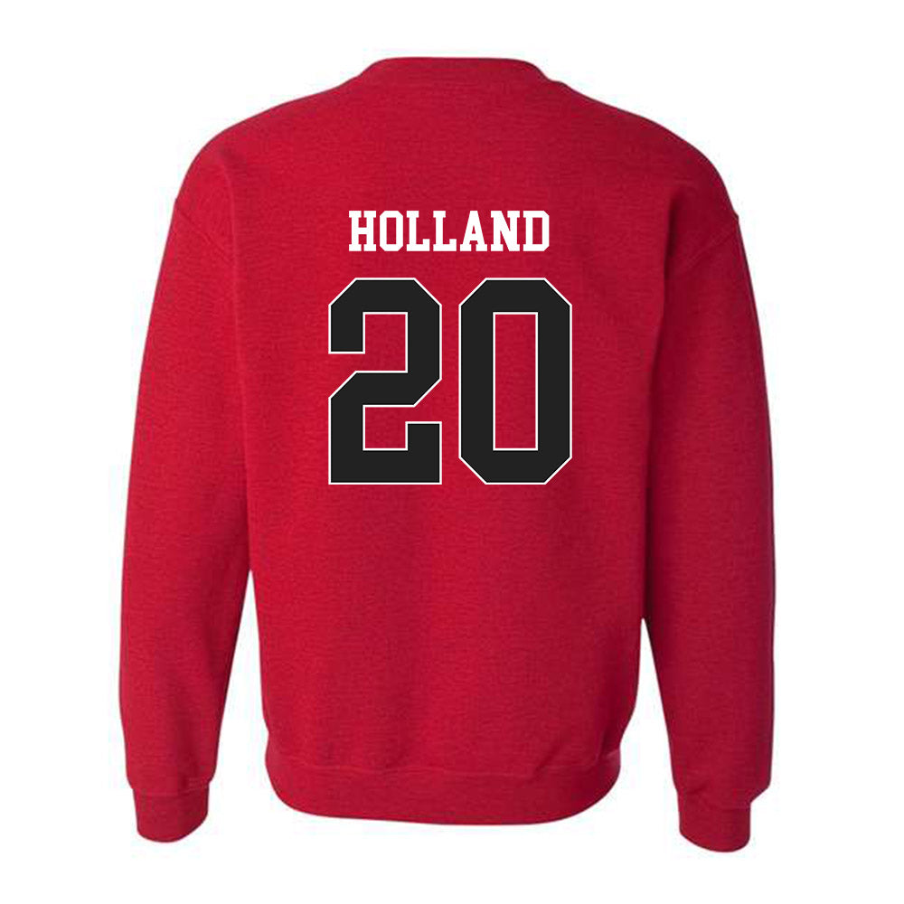 Arkansas - NCAA Baseball : Max Holland - Sports Shersey Crewneck Sweatshirt-1
