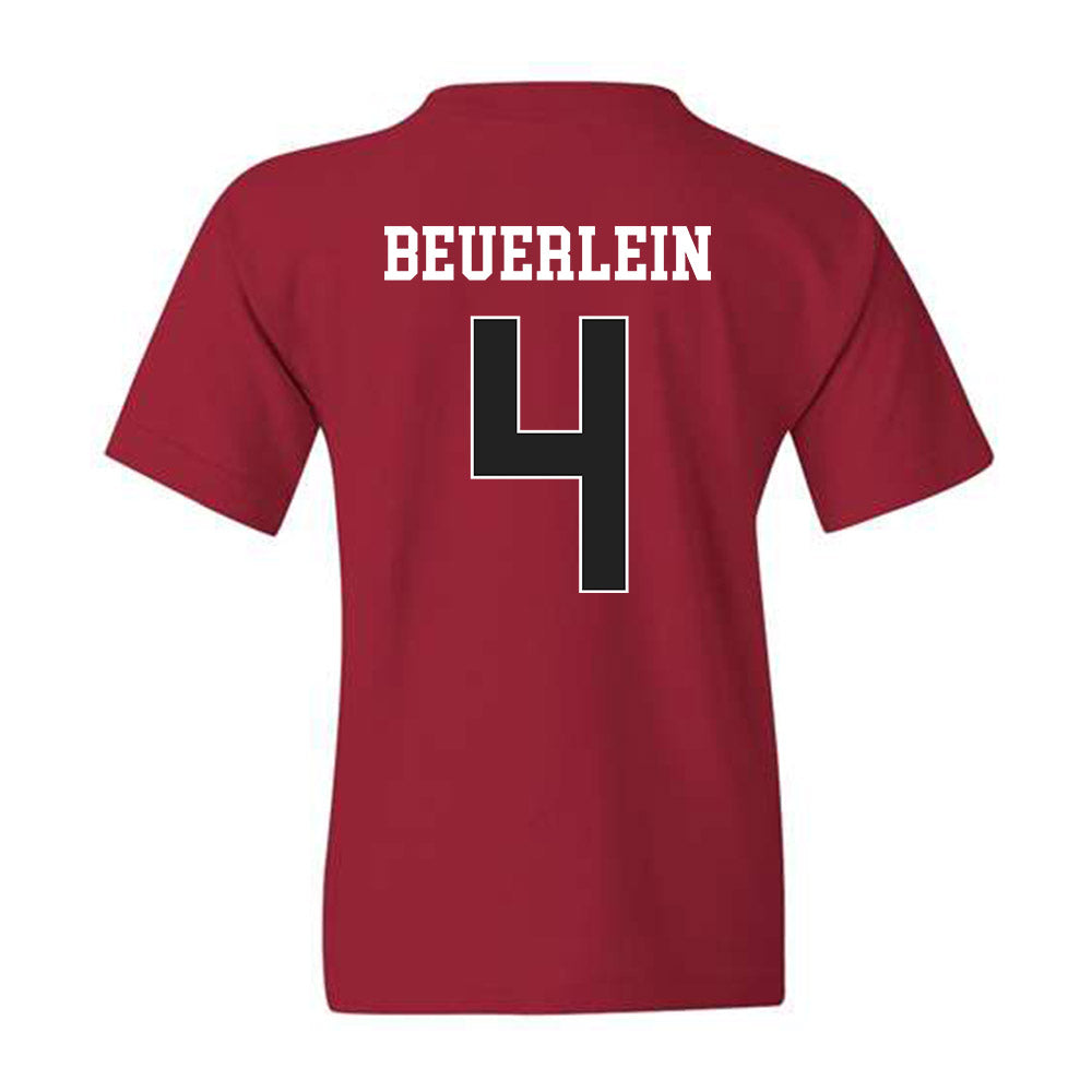 Arkansas - NCAA Softball : Reis Beuerlein - Youth T-Shirt Sports Shersey
