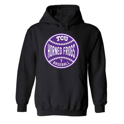 TCU - NCAA Baseball : Cole Cramer - Sports Shersey Hooded Sweatshirt-0