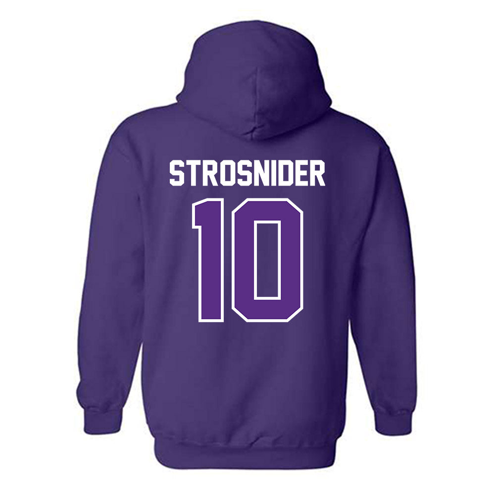 TCU - NCAA Baseball : Sawyer Strosnider - Sports Shersey Hooded Sweatshirt-1