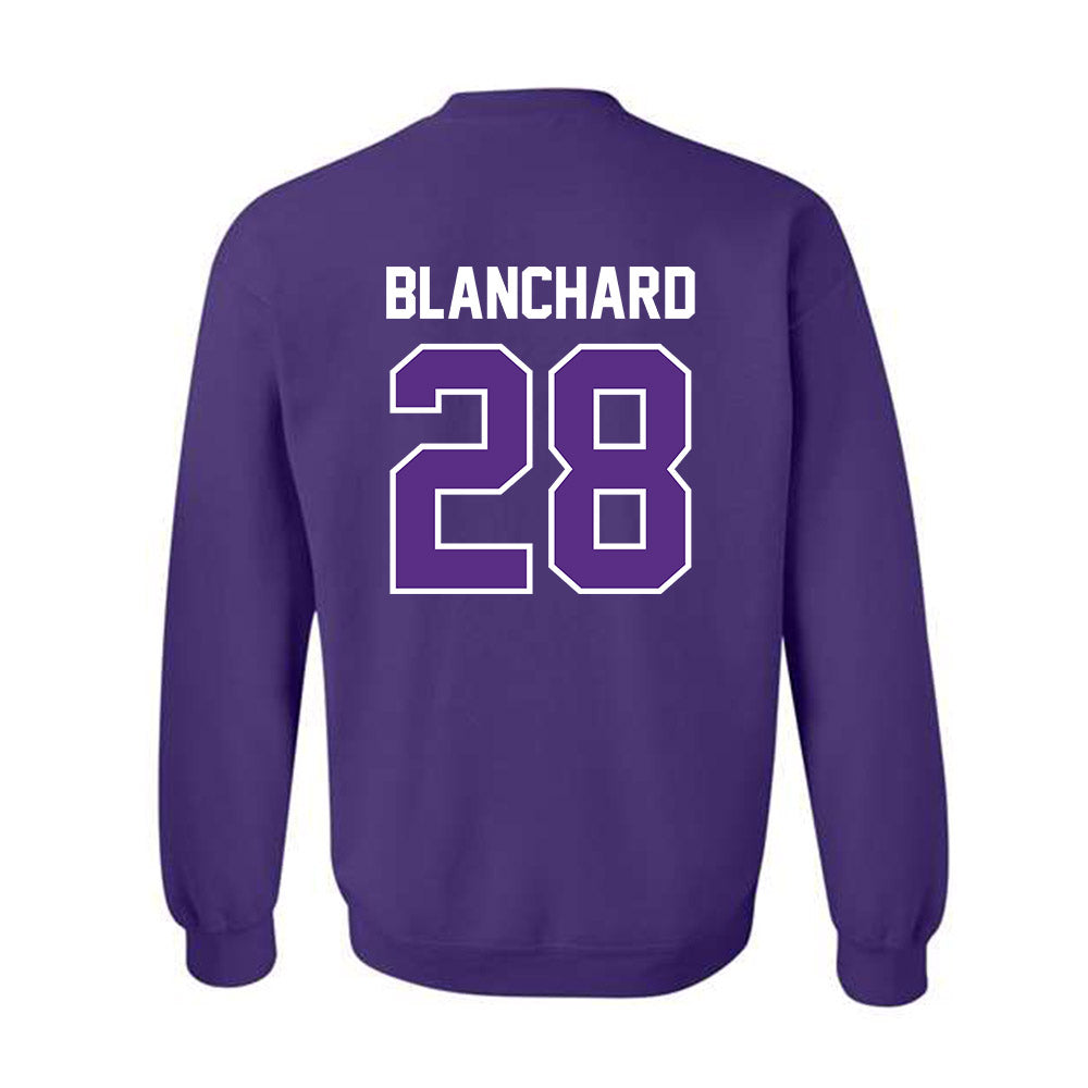TCU - NCAA Baseball : Colin Blanchard - Sports Shersey Crewneck Sweatshirt-1