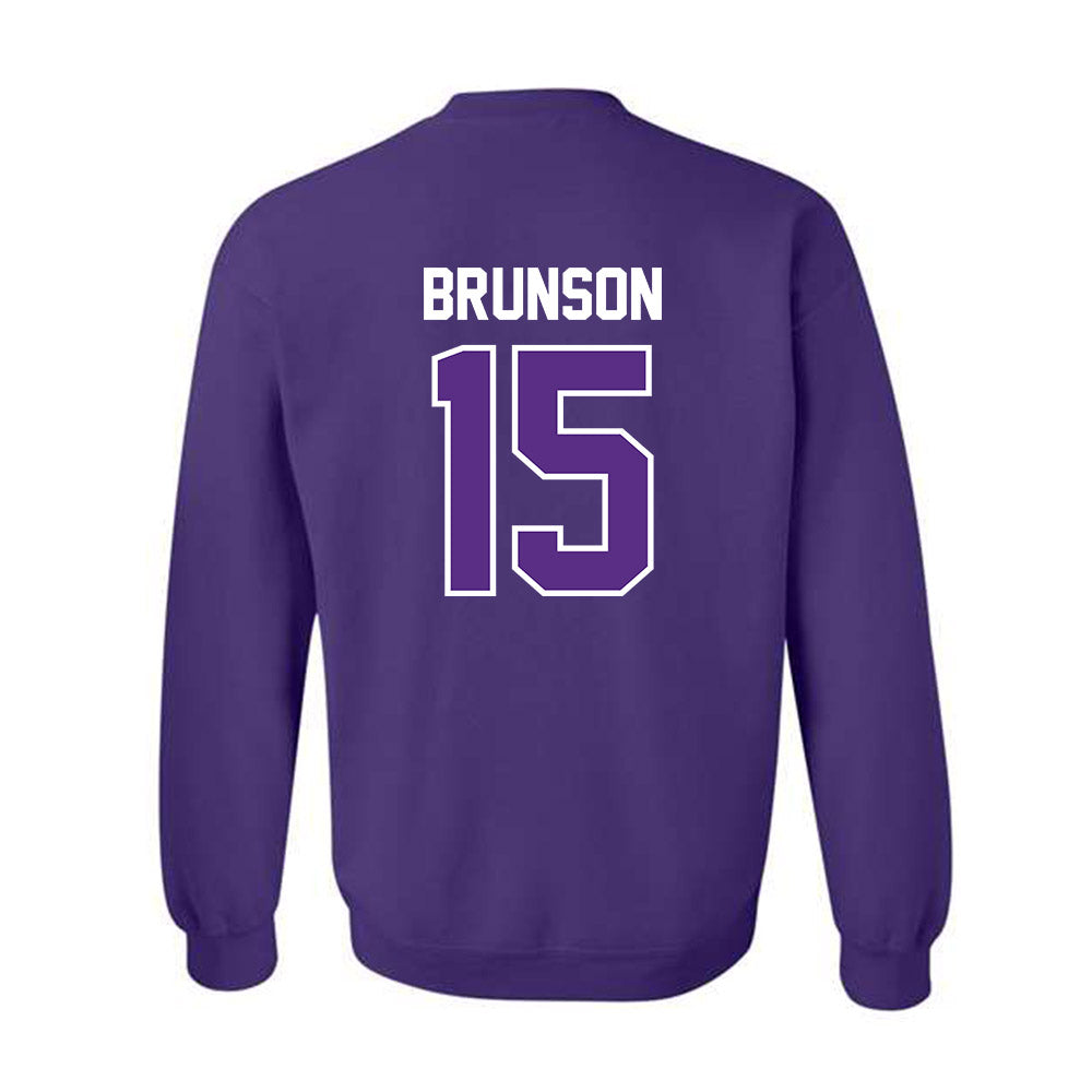 TCU - NCAA Baseball : Chase Brunson - Crewneck Sweatshirt Sports Shersey
