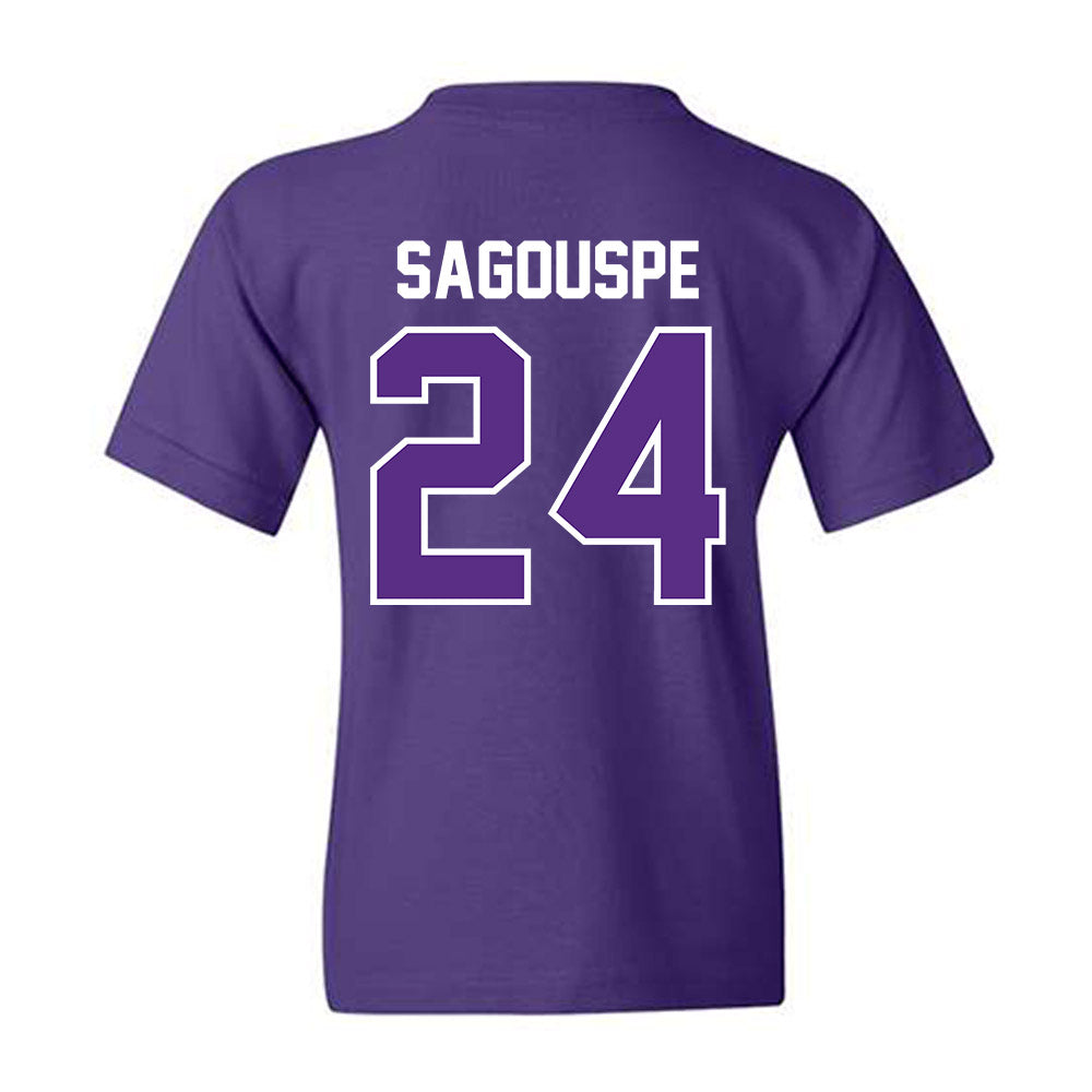 TCU - NCAA Baseball : Tanner Sagouspe - Sports Shersey Youth T-Shirt-1