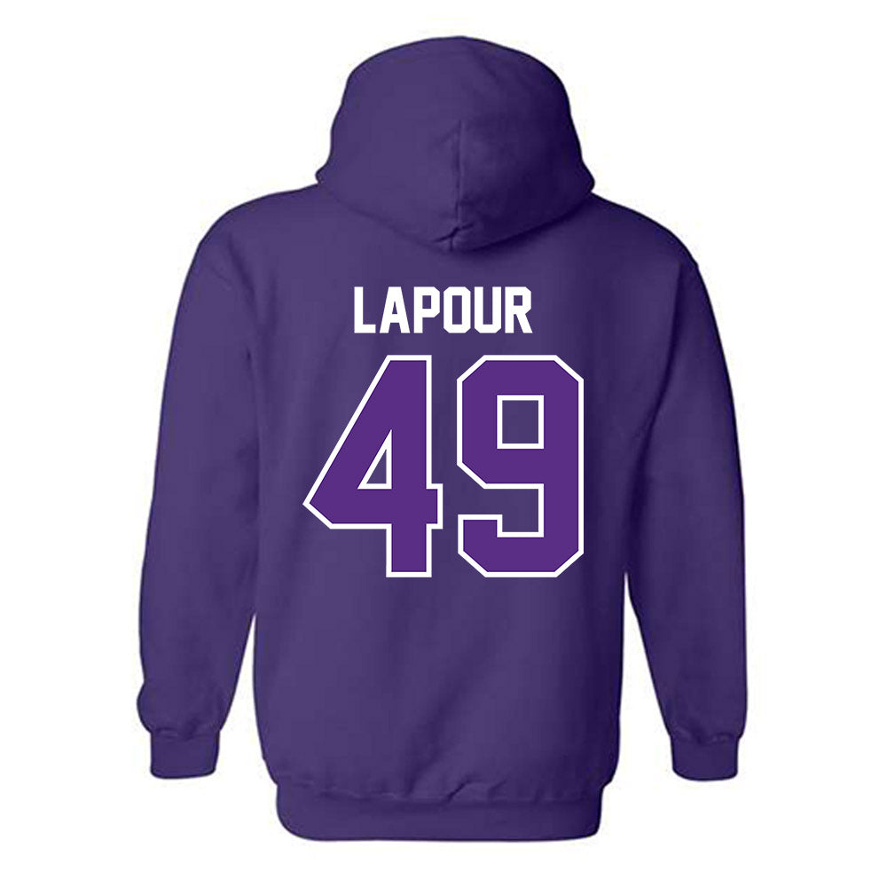 TCU - NCAA Baseball : Tommy LaPour - Sports Shersey Hooded Sweatshirt-1
