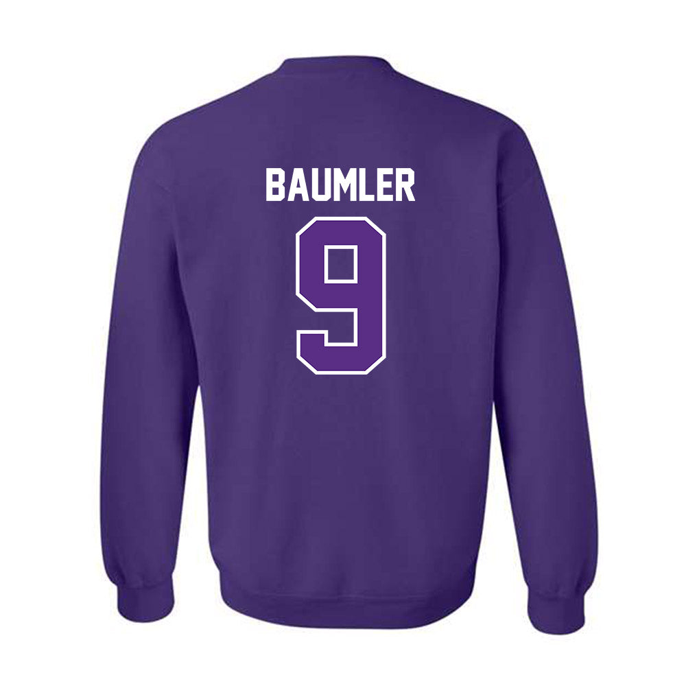 TCU - NCAA Baseball : Trever Baumler - Sports Shersey Crewneck Sweatshirt-1