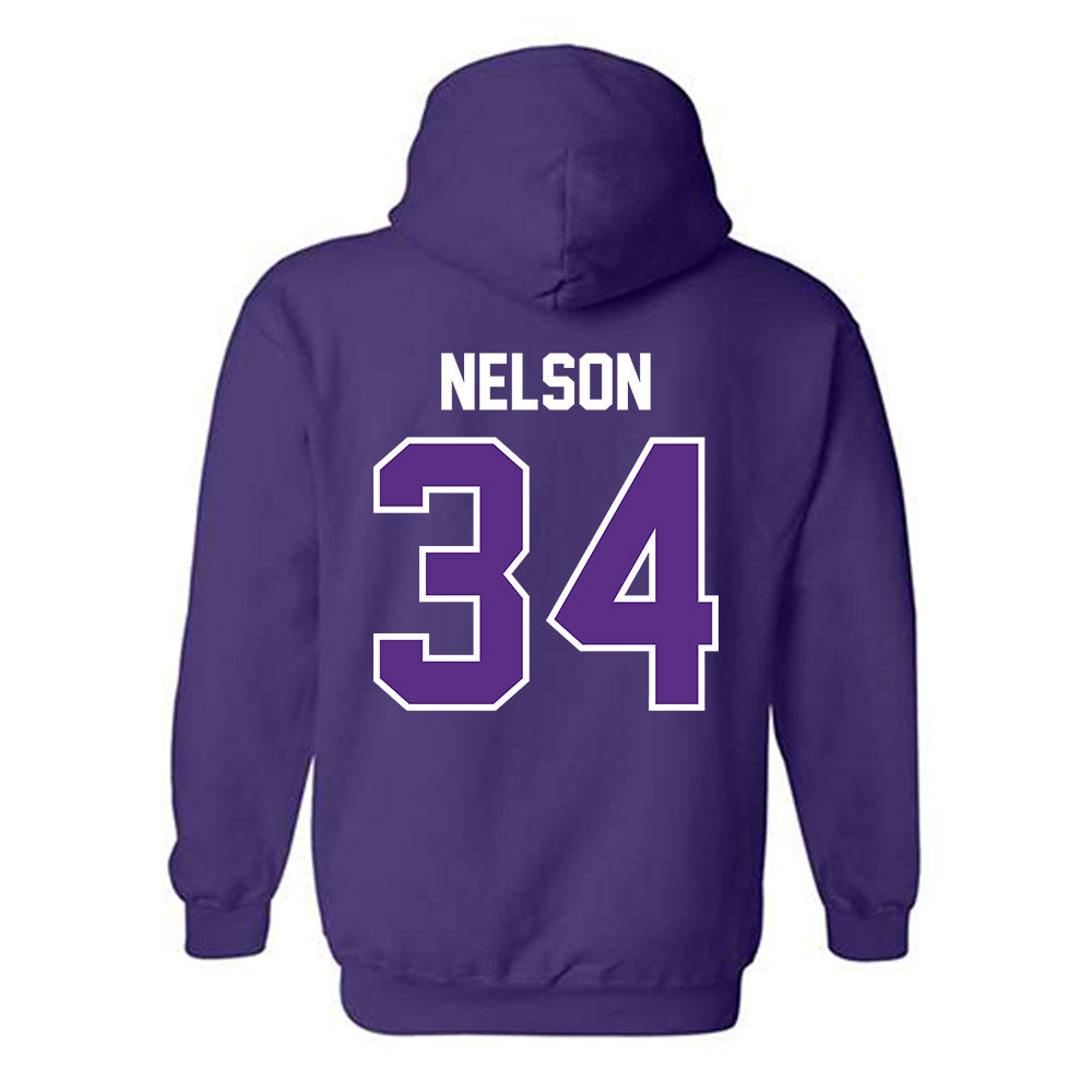 TCU - NCAA Baseball : Cade Nelson - Sports Shersey Hooded Sweatshirt-1