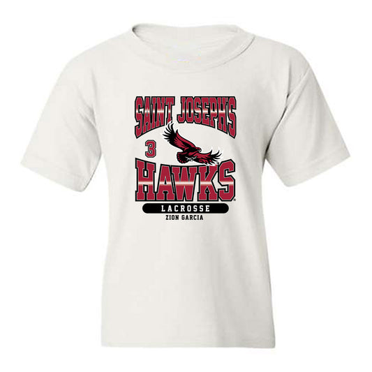 St. Joe's - NCAA Men's Lacrosse : Zion Garcia - Sport Shersey Youth T-Shirt-0