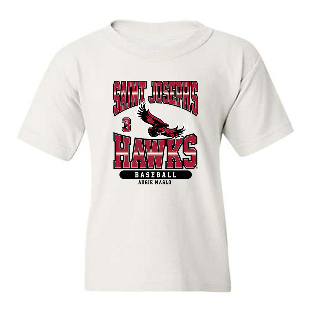 St. Joe's - NCAA Baseball : Augie Maslo - Sport Shersey Youth T-Shirt-0
