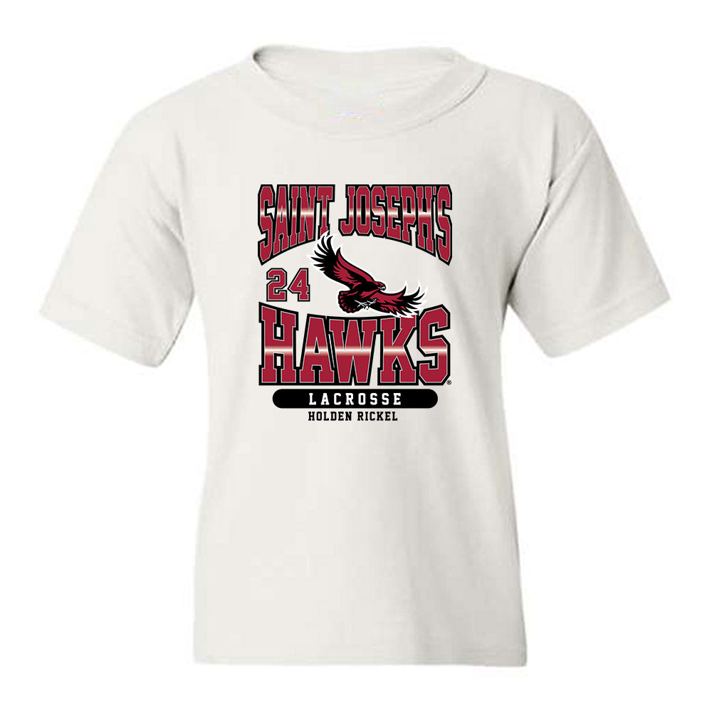 St. Joe's - NCAA Men's Lacrosse : Holden Rickel - Sport Shersey Youth T-Shirt-0