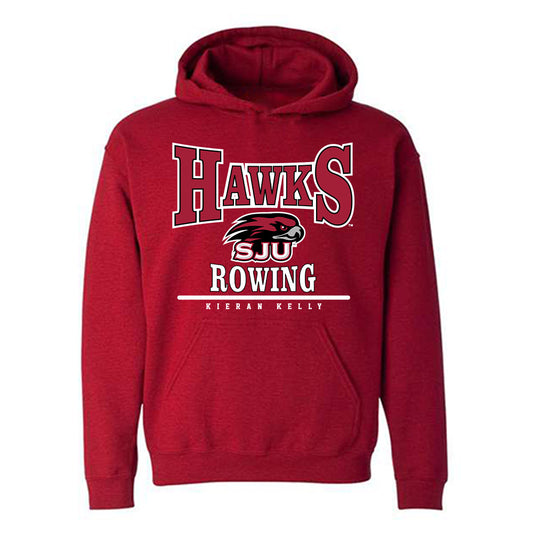 St. Joe's - NCAA Men's Rowing : Kieran Kelly - Classic Fashion Shersey Hooded Sweatshirt-0