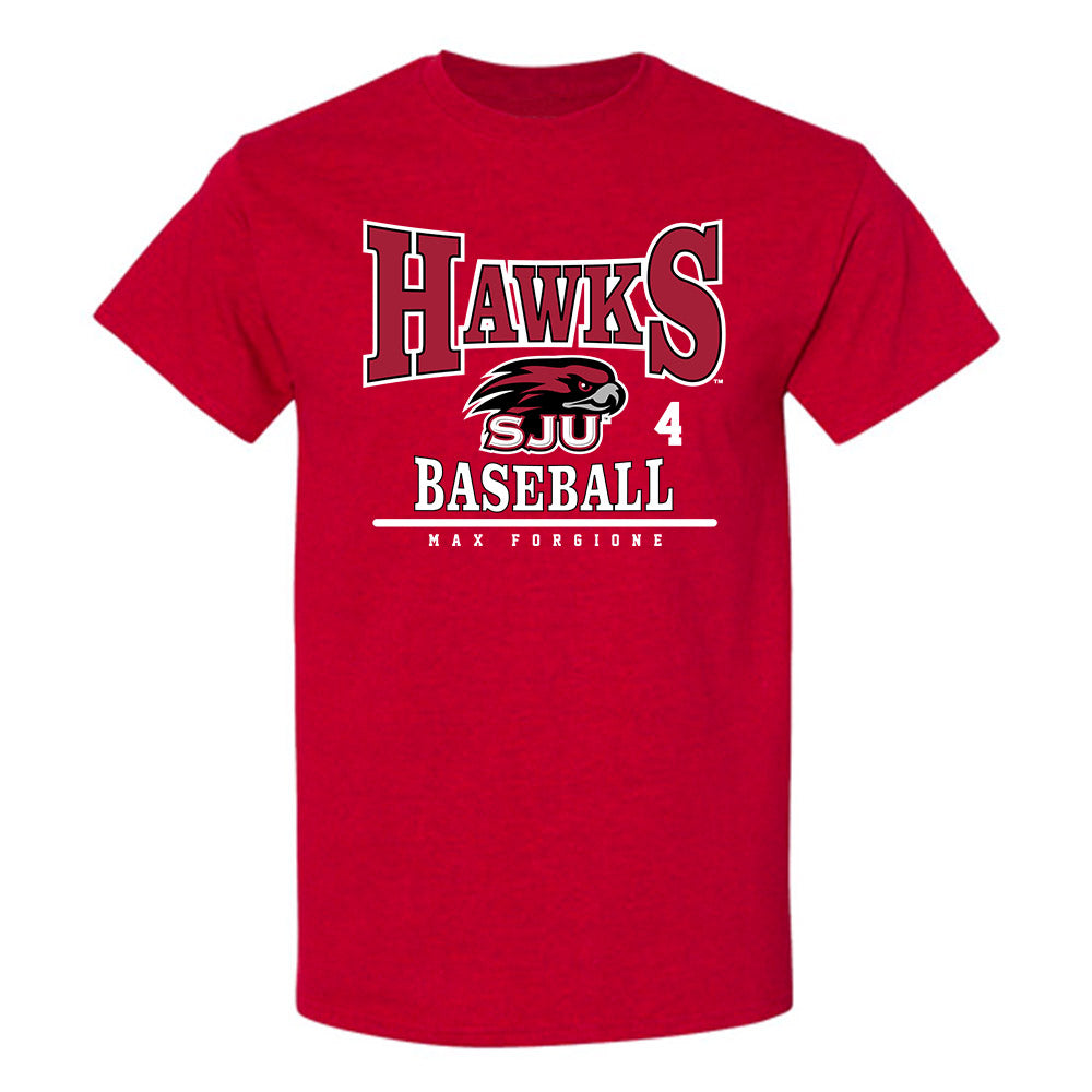 St. Joe's - NCAA Baseball : Max Forgione - Classic Fashion Shersey T-Shirt-0