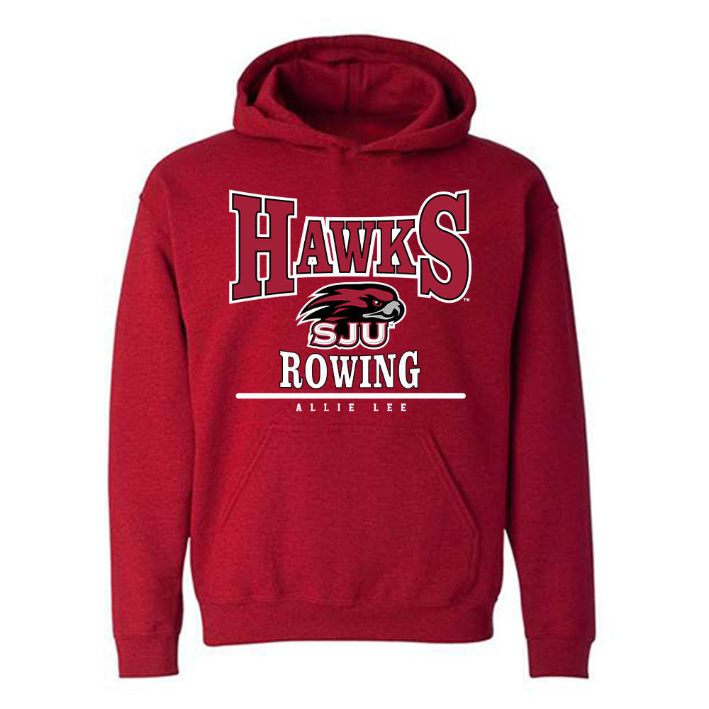 St. Joe's - NCAA Women's Rowing : Allie Lee - Classic Fashion Shersey Hooded Sweatshirt-0