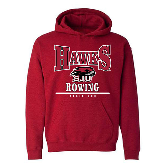 St. Joe's - NCAA Women's Rowing : Allie Lee - Classic Fashion Shersey Hooded Sweatshirt-0