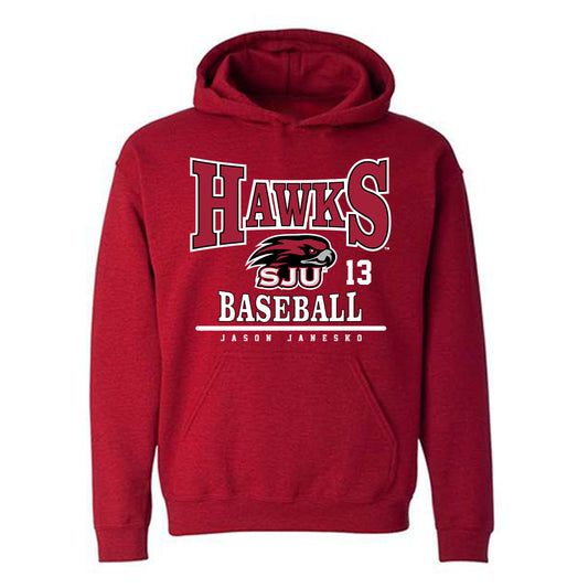 St. Joe's - NCAA Baseball : Jason Janesko - Classic Fashion Shersey Hooded Sweatshirt-0