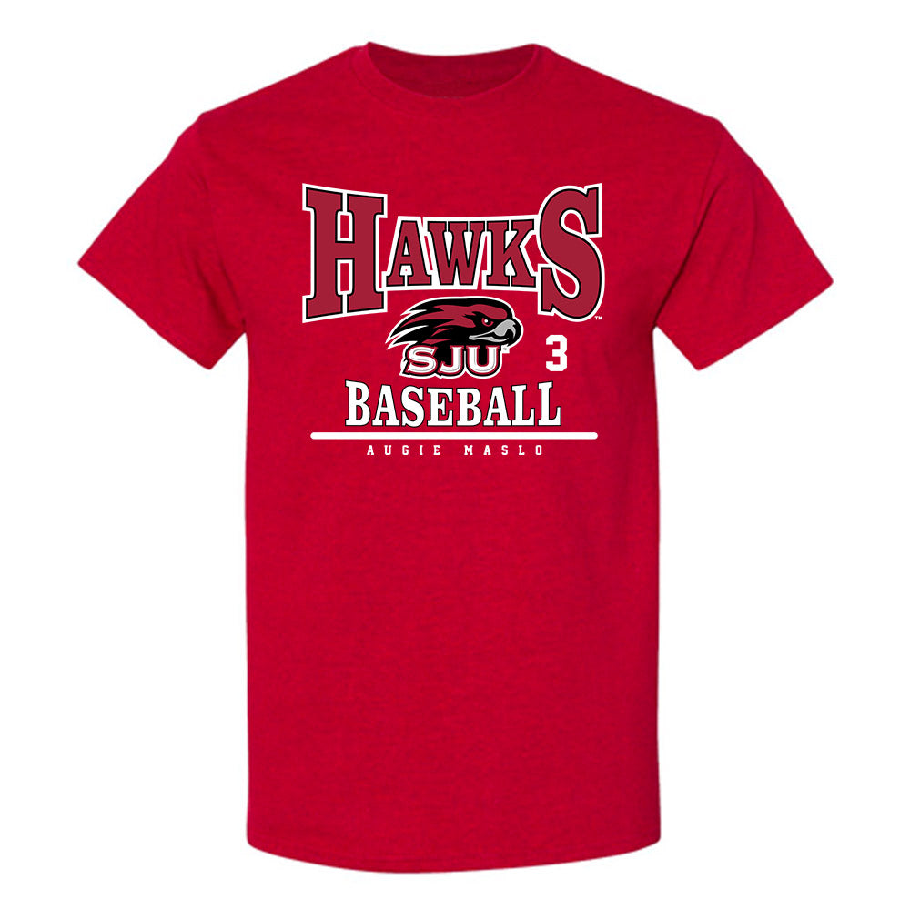 St. Joe's - NCAA Baseball : Augie Maslo - Classic Fashion Shersey T-Shirt-0