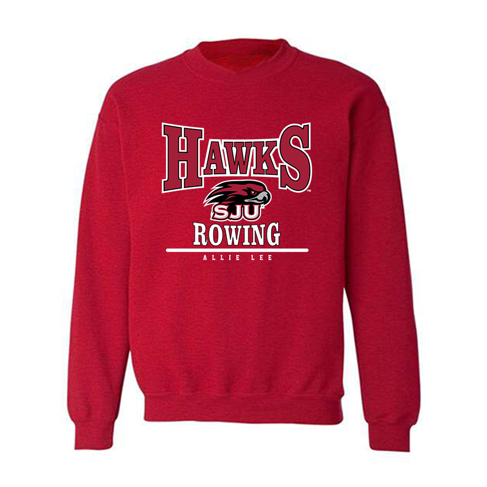 St. Joe's - NCAA Women's Rowing : Allie Lee - Classic Fashion Shersey Crewneck Sweatshirt-0