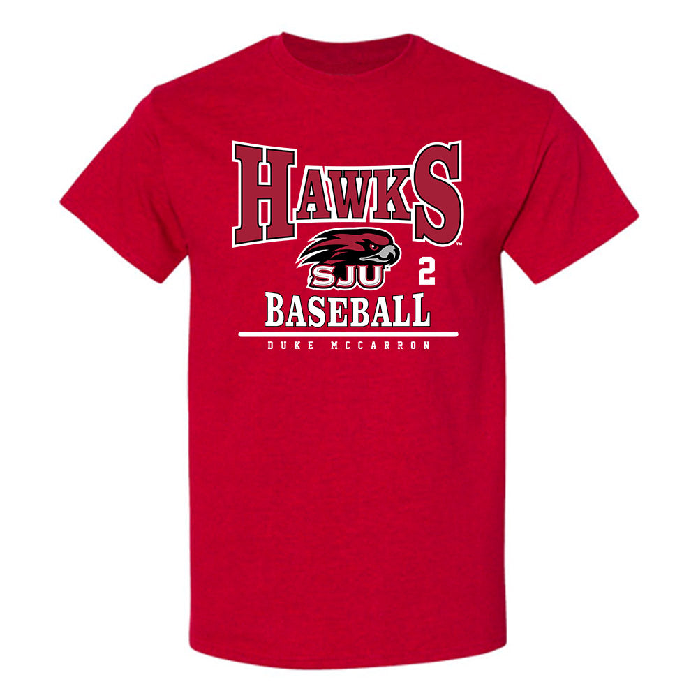 St. Joe's - NCAA Baseball : Duke McCarron - Classic Fashion Shersey T-Shirt-0