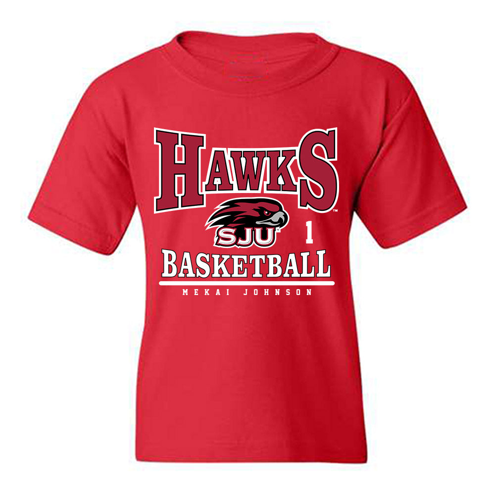 St. Joe's - NCAA Men's Basketball : Mekai Johnson - Classic Fashion Shersey Youth T-Shirt-0