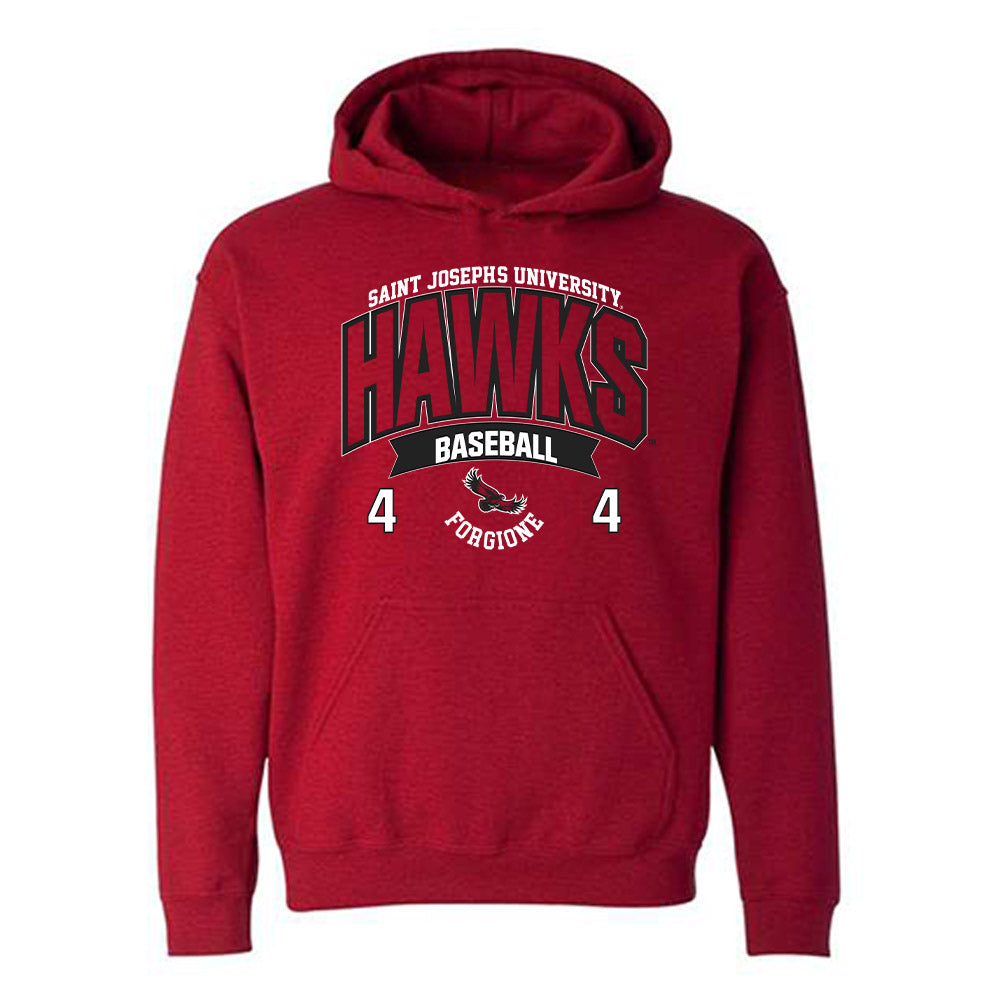 St. Joe's - NCAA Baseball : Max Forgione - Sport Shersey Hooded Sweatshirt-0