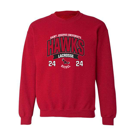 St. Joe's - NCAA Men's Lacrosse : Holden Rickel - Sport Shersey Crewneck Sweatshirt-0