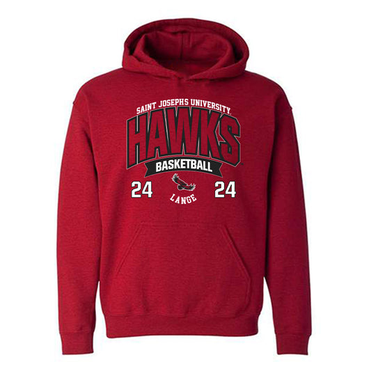 St. Joe's - NCAA Men's Basketball : Will Lange - Hooded Sweatshirt Sports Shersey