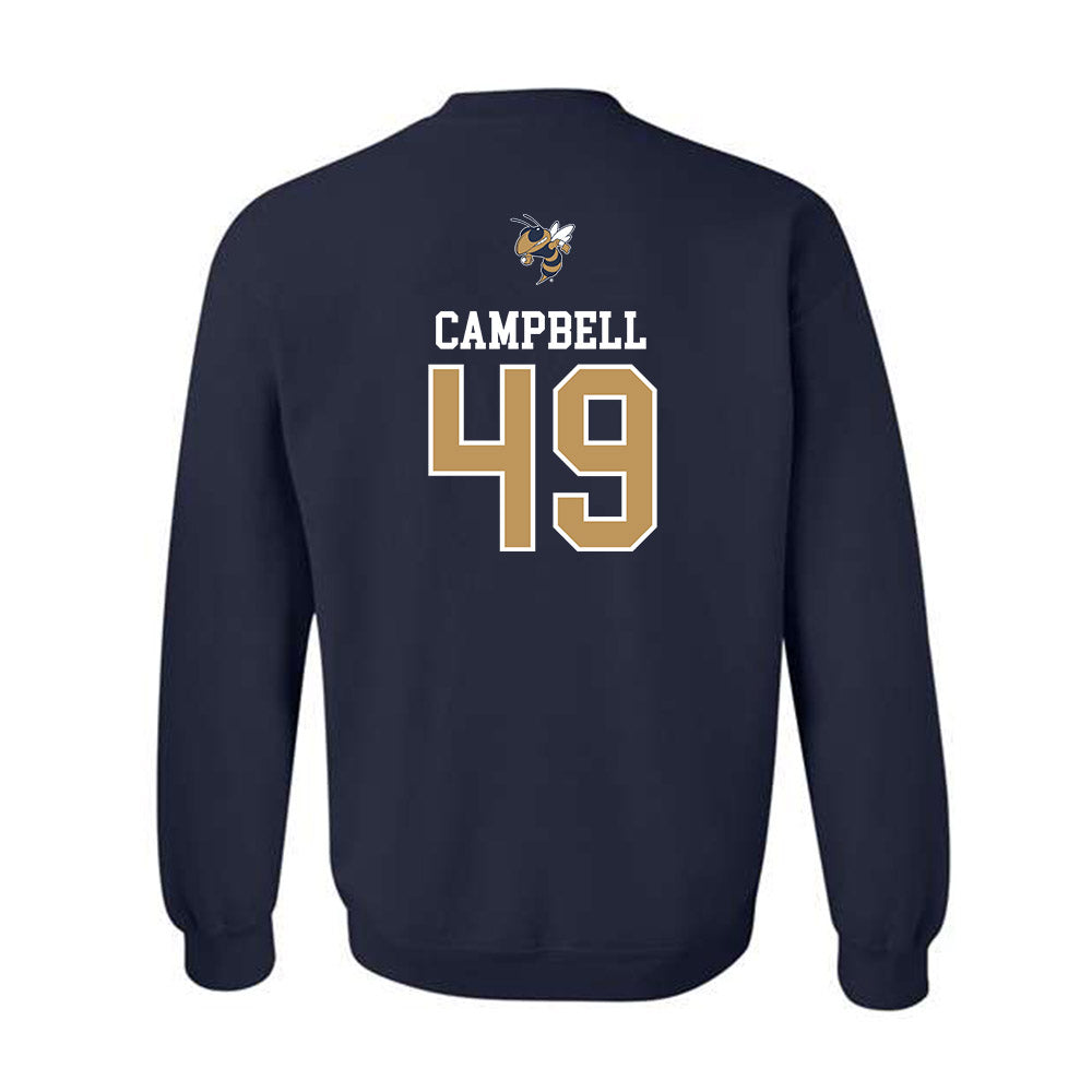 Georgia Tech - NCAA Baseball : Kayden Campbell - Sports Shersey Crewneck Sweatshirt-1