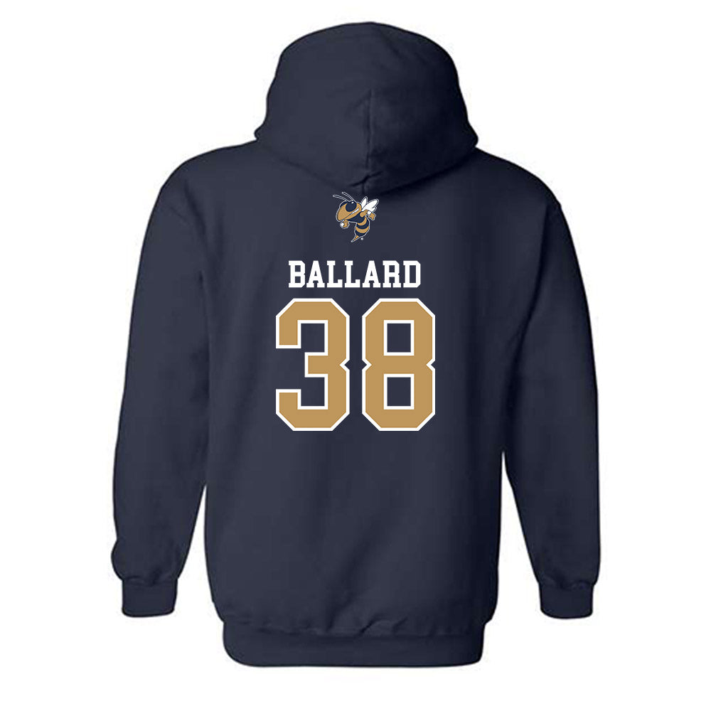 Georgia Tech - NCAA Baseball : Carson Ballard - Sports Shersey Hooded Sweatshirt-1