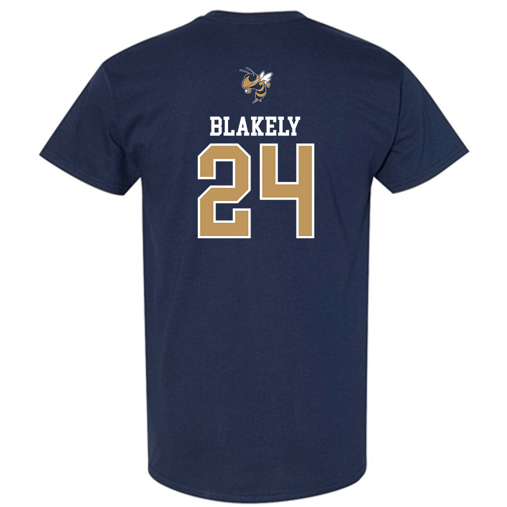 Georgia Tech - NCAA Baseball : Jackson Blakely - Sports Shersey T-Shirt-1