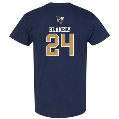 Georgia Tech - NCAA Baseball : Jackson Blakely - Sports Shersey T-Shirt-1
