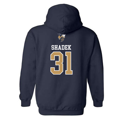 Georgia Tech - NCAA Baseball : Justin Shadek - Sports Shersey Hooded Sweatshirt-1