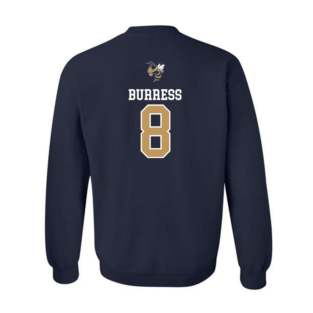 Georgia Tech - NCAA Baseball : Drew Burress - Sports Shersey Crewneck Sweatshirt-1
