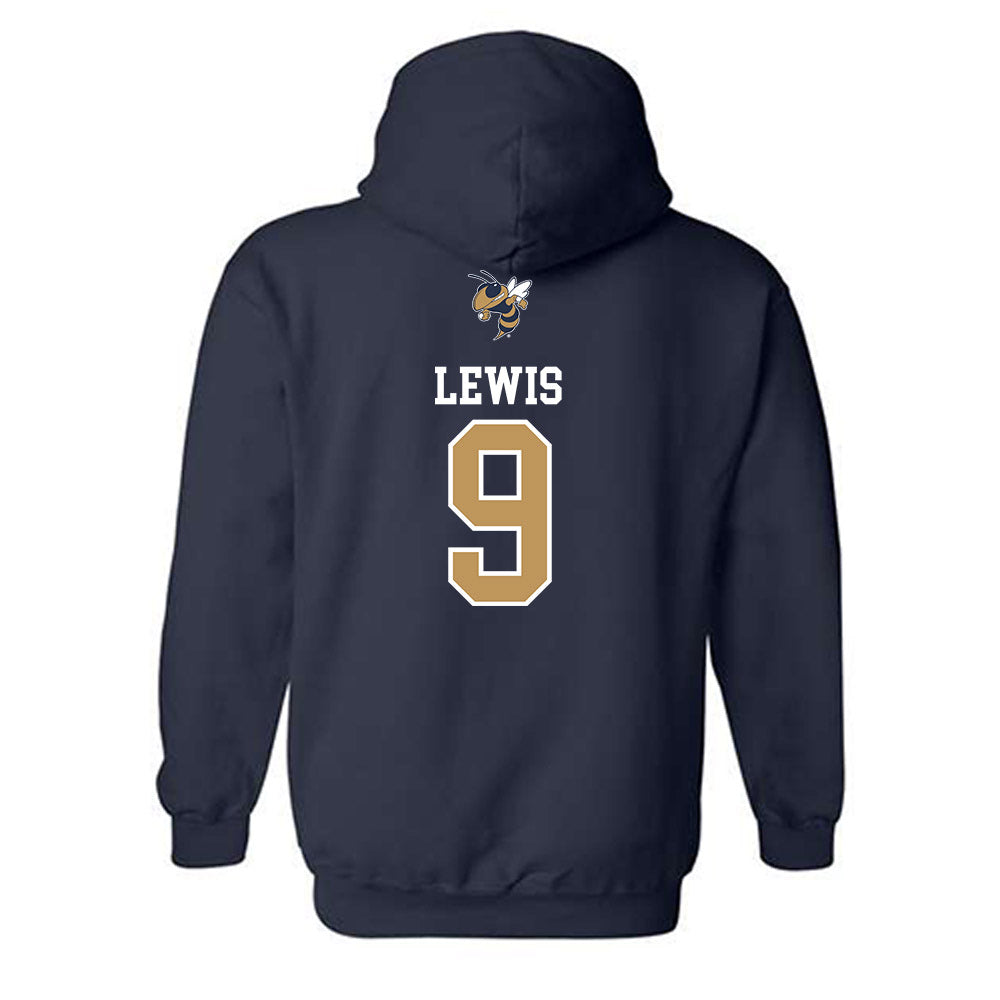 Georgia Tech - NCAA Baseball : Coleman Lewis - Sports Shersey Hooded Sweatshirt-1