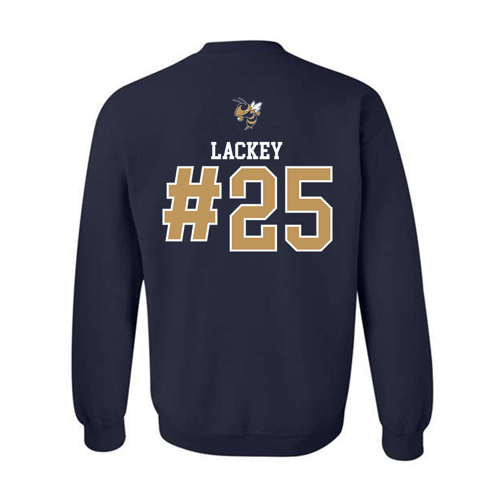 Georgia Tech - NCAA Baseball : Vahn Lackey - Sports Shersey Crewneck Sweatshirt-1