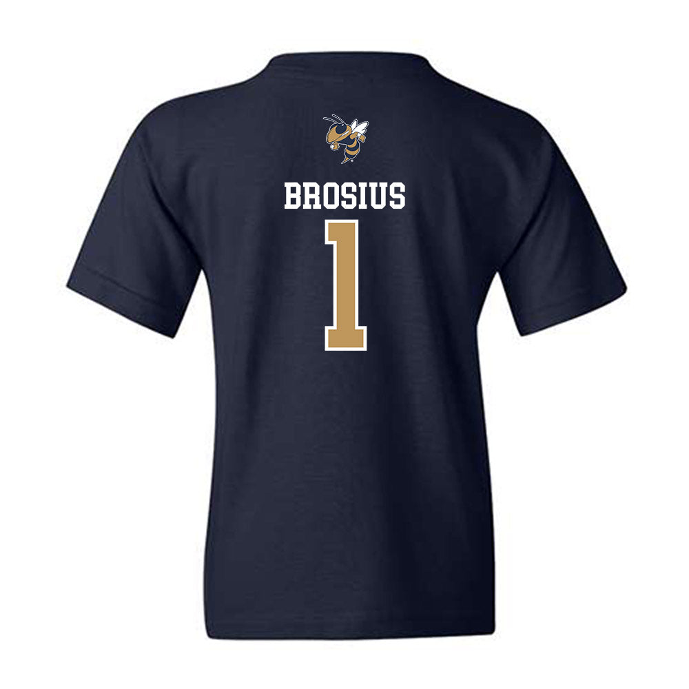 Georgia Tech - NCAA Baseball : Parker Brosius - Sports Shersey Youth T-Shirt-1