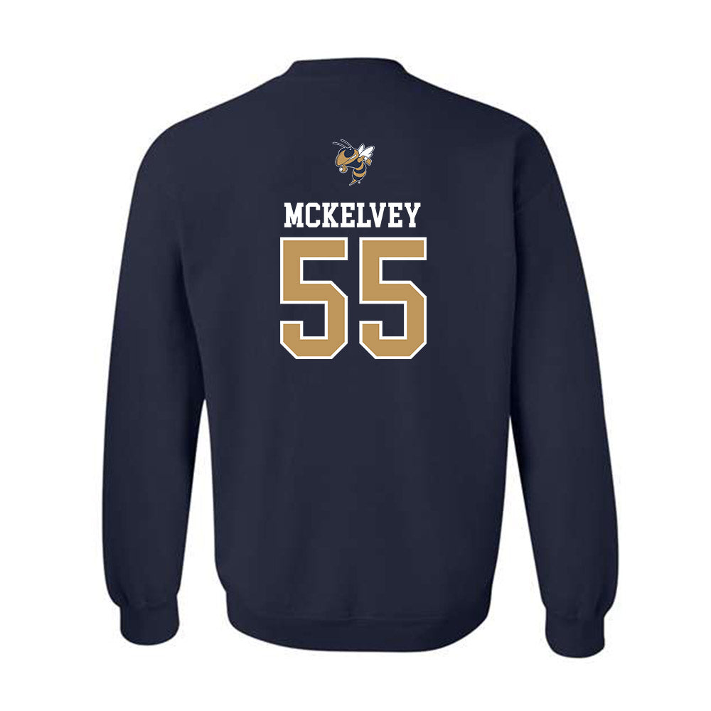 Georgia Tech - NCAA Baseball : Adam Mckelvey - Sports Shersey Crewneck Sweatshirt-1