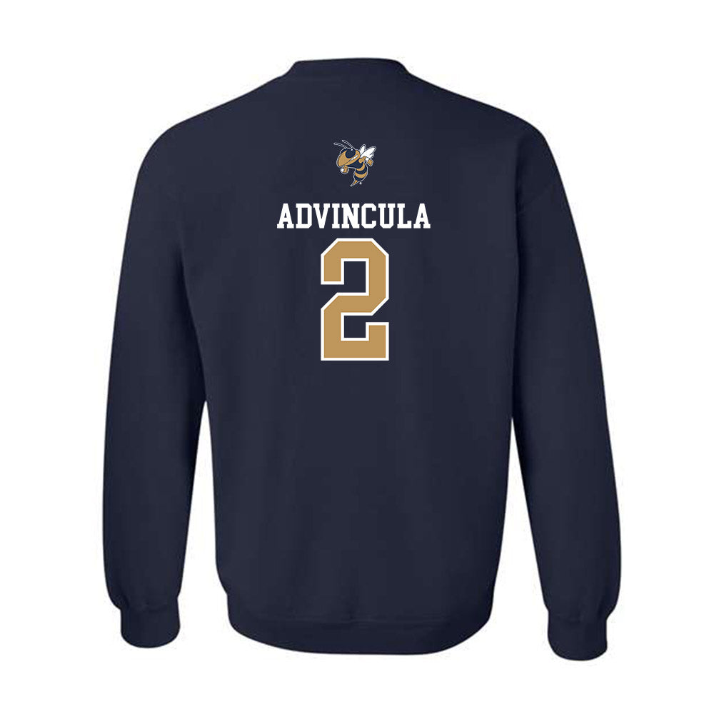 Georgia Tech - NCAA Baseball : Jarren Advincula - Sports Shersey Crewneck Sweatshirt-1