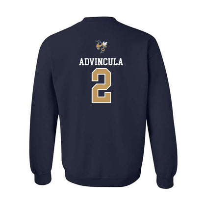 Georgia Tech - NCAA Baseball : Jarren Advincula - Sports Shersey Crewneck Sweatshirt-1