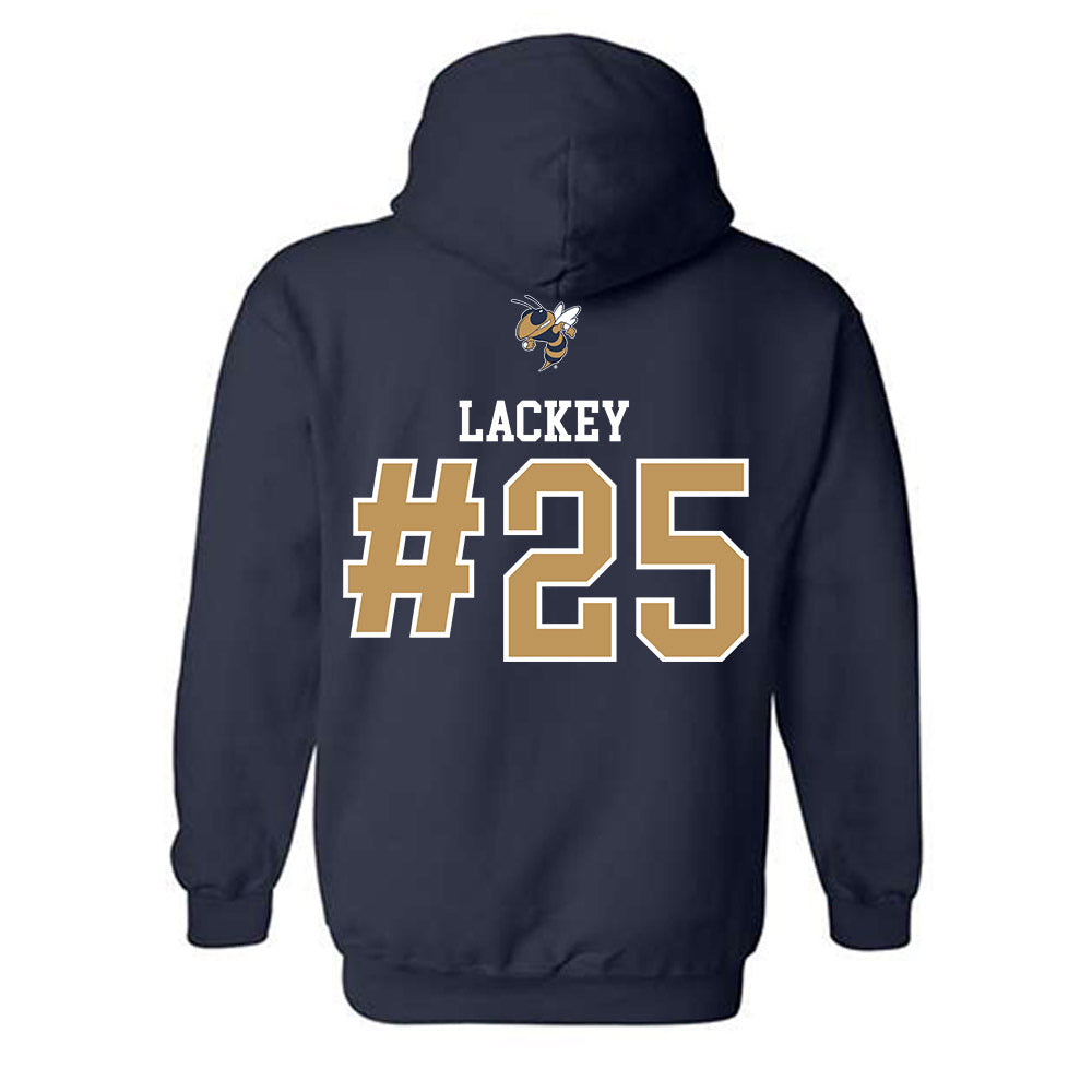 Georgia Tech - NCAA Baseball : Vahn Lackey - Sports Shersey Hooded Sweatshirt-1