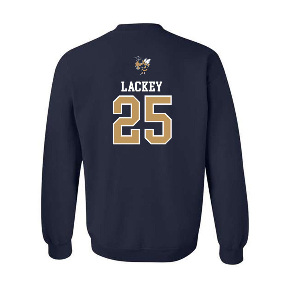 Georgia Tech - NCAA Baseball : Vahn Lackey - Sports Shersey Crewneck Sweatshirt-1
