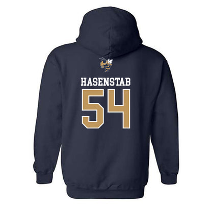 Georgia Tech - NCAA Baseball : Riley Hasenstab - Sports Shersey Hooded Sweatshirt-1