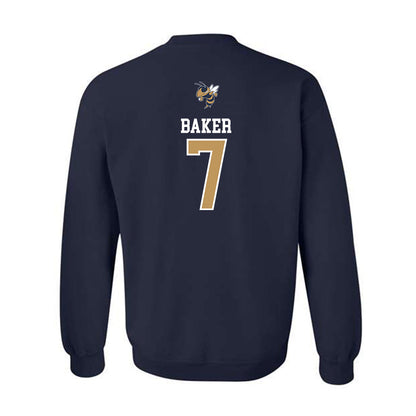 Georgia Tech - NCAA Baseball : Will Baker - Sports Shersey Crewneck Sweatshirt-1