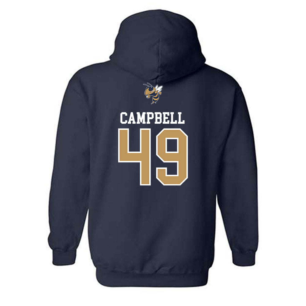 Georgia Tech - NCAA Baseball : Kayden Campbell - Sports Shersey Hooded Sweatshirt-1