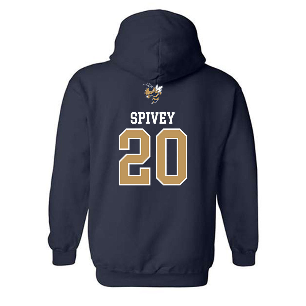 Georgia Tech - NCAA Baseball : Caden Spivey - Sports Shersey Hooded Sweatshirt-1