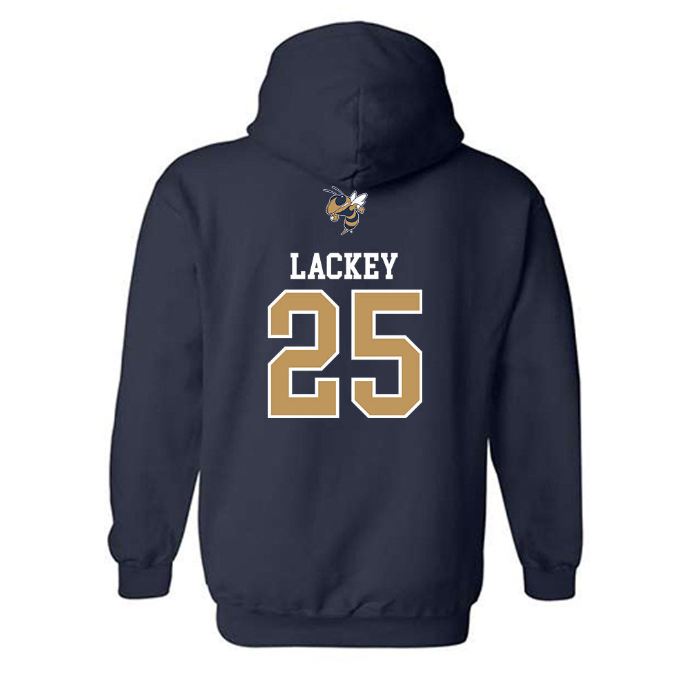 Georgia Tech - NCAA Baseball : Vahn Lackey - Sports Shersey Hooded Sweatshirt-1