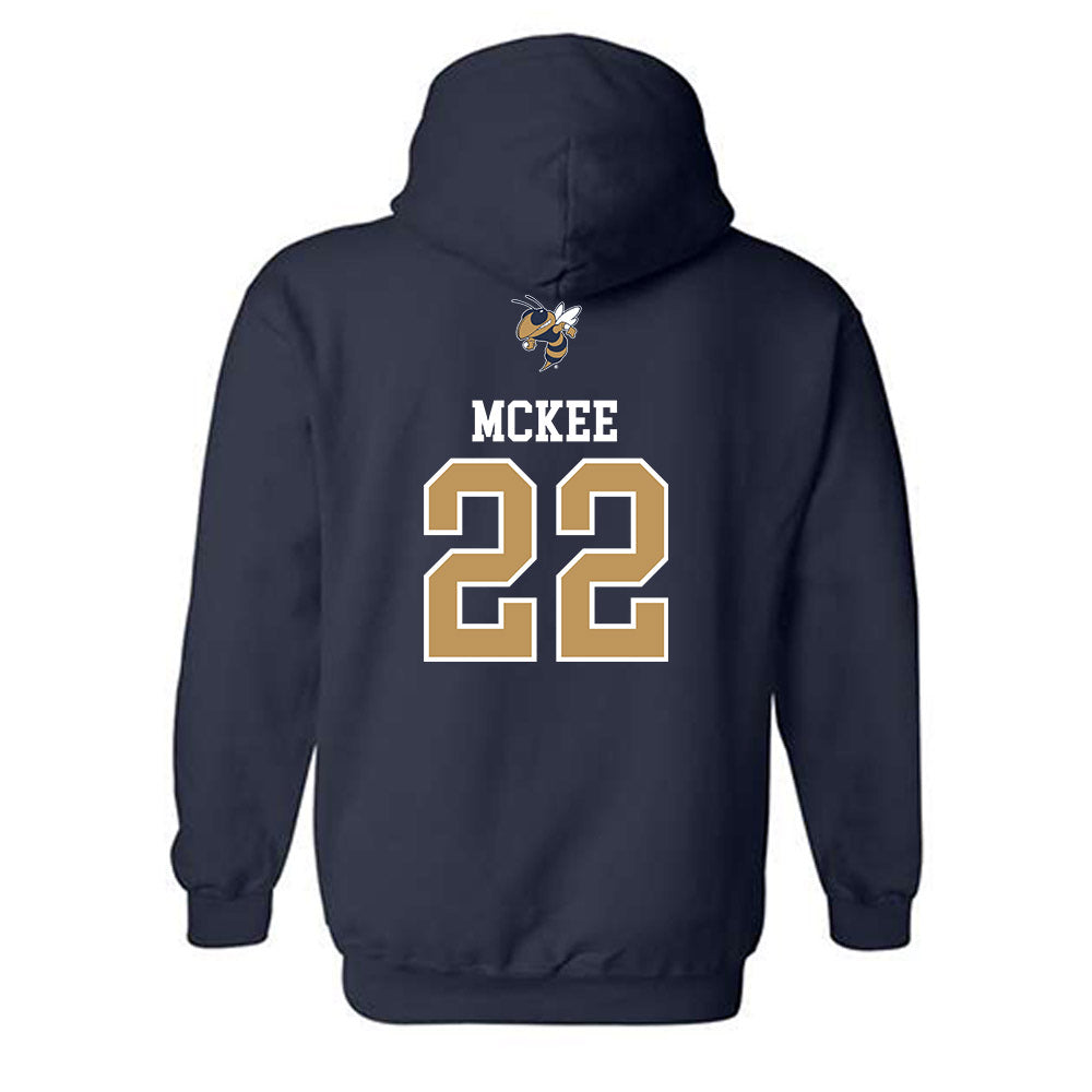Georgia Tech - NCAA Baseball : Tate McKee - Sports Shersey Hooded Sweatshirt-1