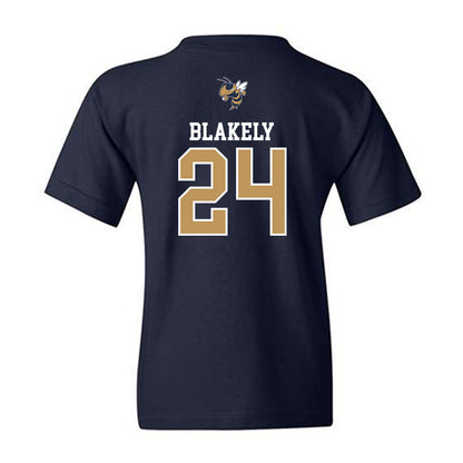 Georgia Tech - NCAA Baseball : Jackson Blakely - Sports Shersey Youth T-Shirt-1