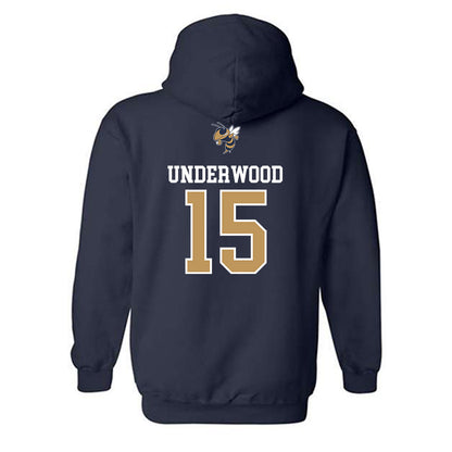 Georgia Tech - NCAA Baseball : Cooper Underwood - Sports Shersey Hooded Sweatshirt-1